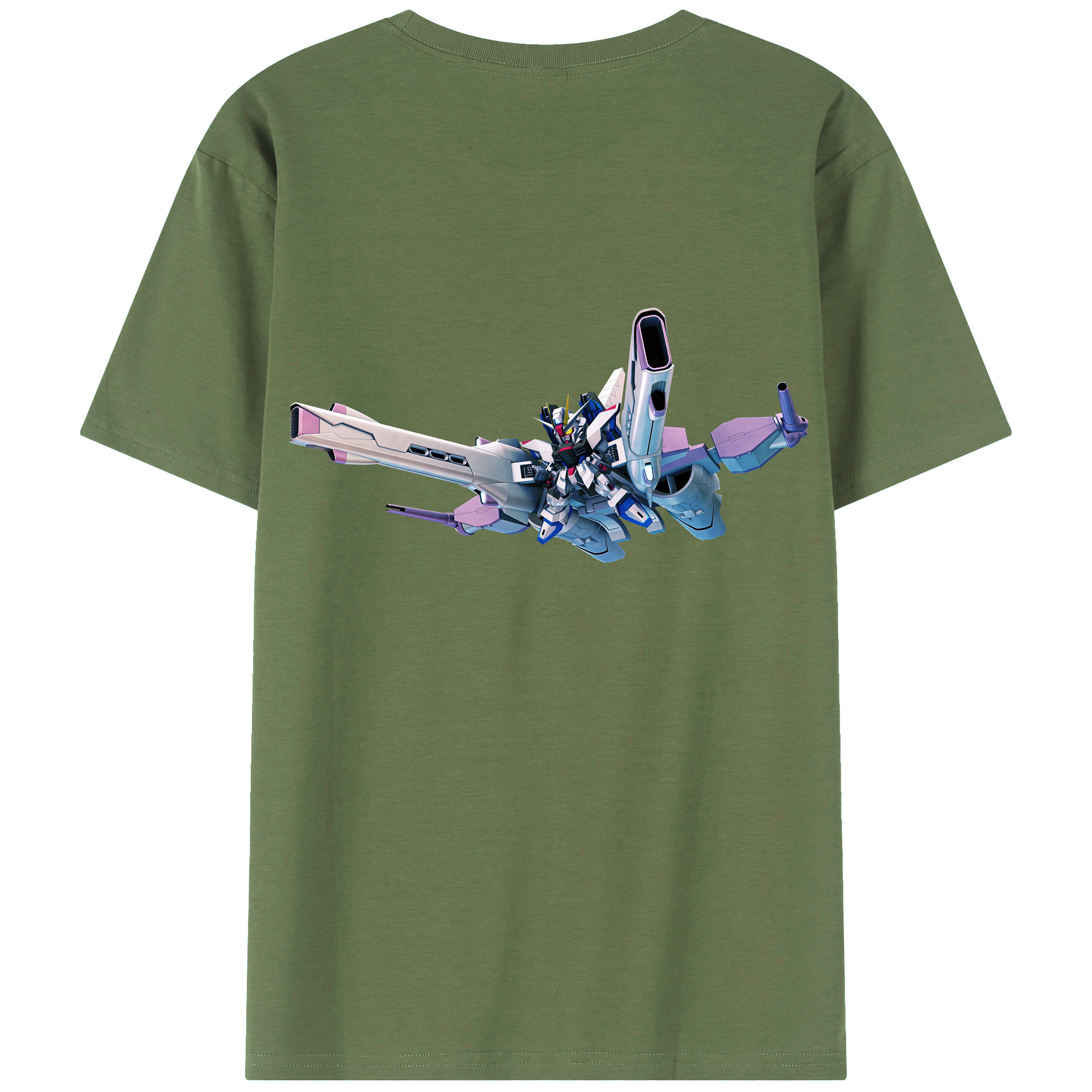 （画像用） 機動戦士ガンダム Mobile Suit Gundam 綿100％ メンズ半袖Tシャツ（バックプリント） 通気性